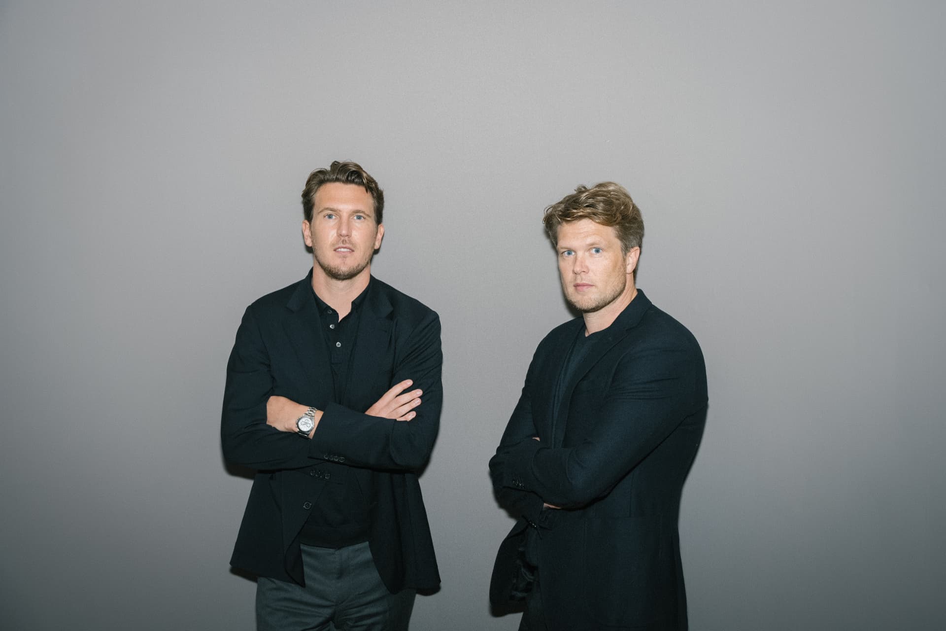 Silas Ystrøm and Kuno Ystrøm standing side by side
